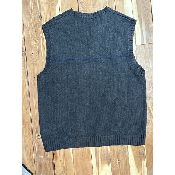 Tommy Hilfiger Mens Grey Pullover W/ Blue Str V Neck Sweater Vest - Size XL EUC - Picture 7 of 7